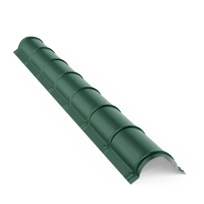 Коньок напівкруглий 2м матовий RAL 6005 