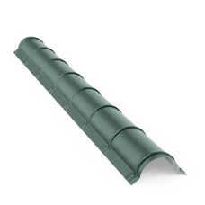 Коньок напівкруглий 2м матовий RAL 6020 