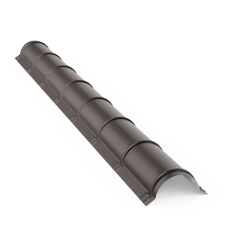 Коньок напівкруглий 2м матовий RAL 8019 