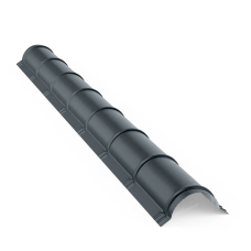 Коньок напівкруглий 2м матовий RAL 9005 