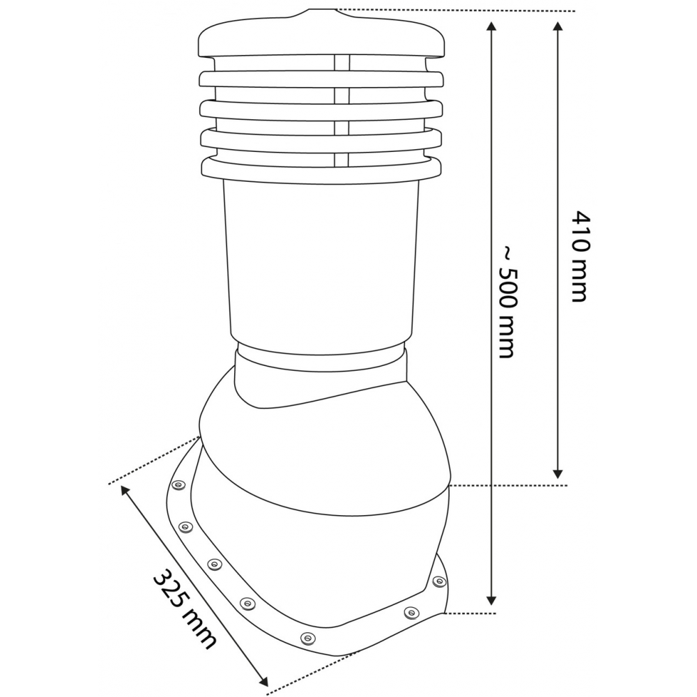 Вентиляційний вихід VENTOS X W35, RAL6020