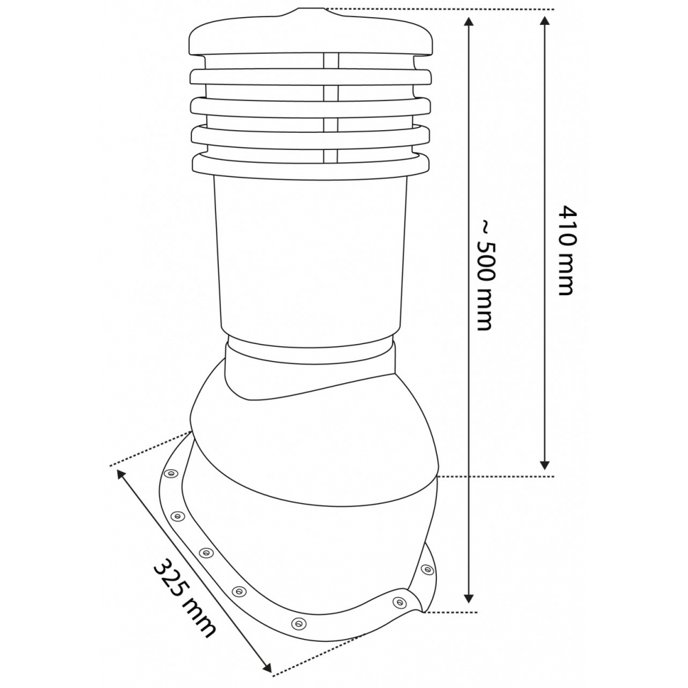 Вентиляційний вихід VENTOS X N25, RAL3009