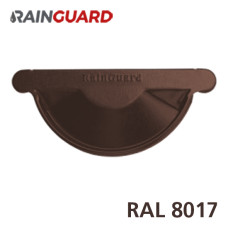 Заглушка ринви RainGuard 125мм RAL 8017